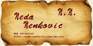 Neda Nenković vizit kartica